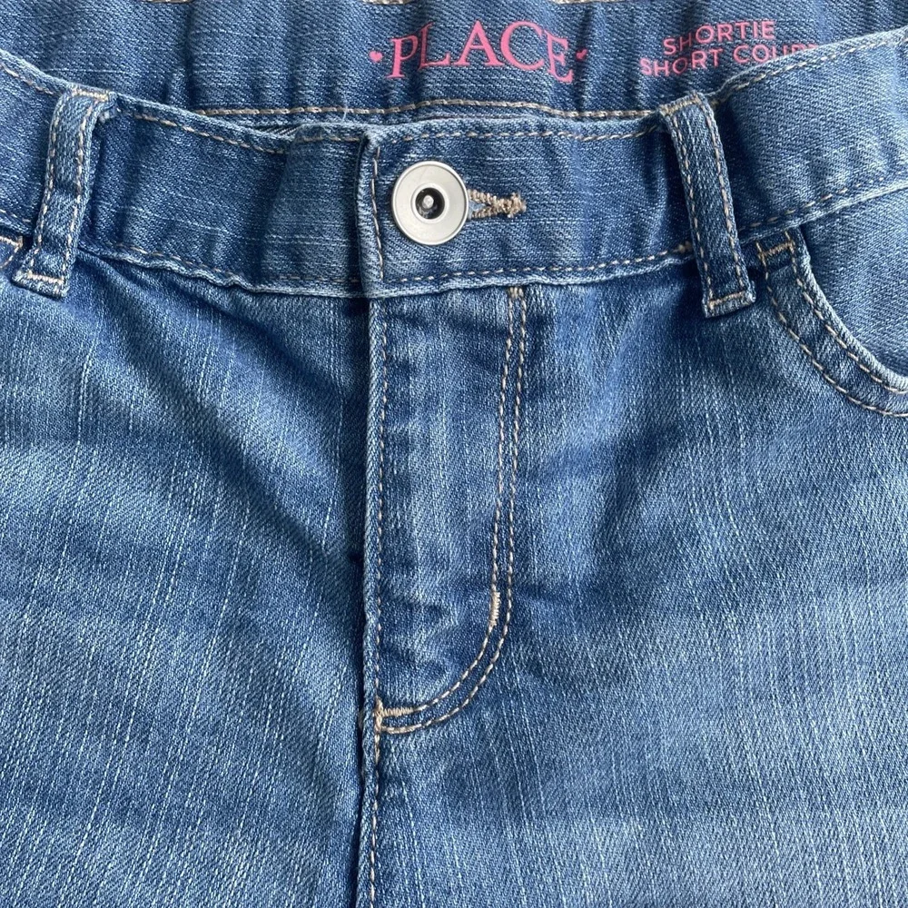 The Children's Place Girls Shortie Short‎ Court Light Wash Denim  Shorts 14 NWOT